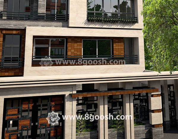 طراحی نمای مدرن/ساختمان/ آقای حاتمی